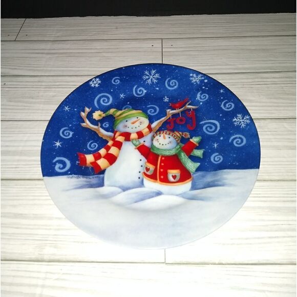 Gibson Debi Hron 2007 Plate 7 3/4" Snowman Joy - Picture 1 of 6